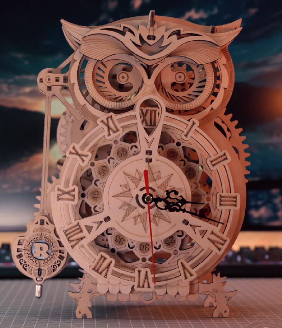 Owl Clock Building brick Model 161pcs
