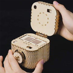 Wooden password box building brick model 123pcs