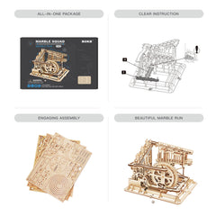 Wooden roller coaster building brick kit 239pcs