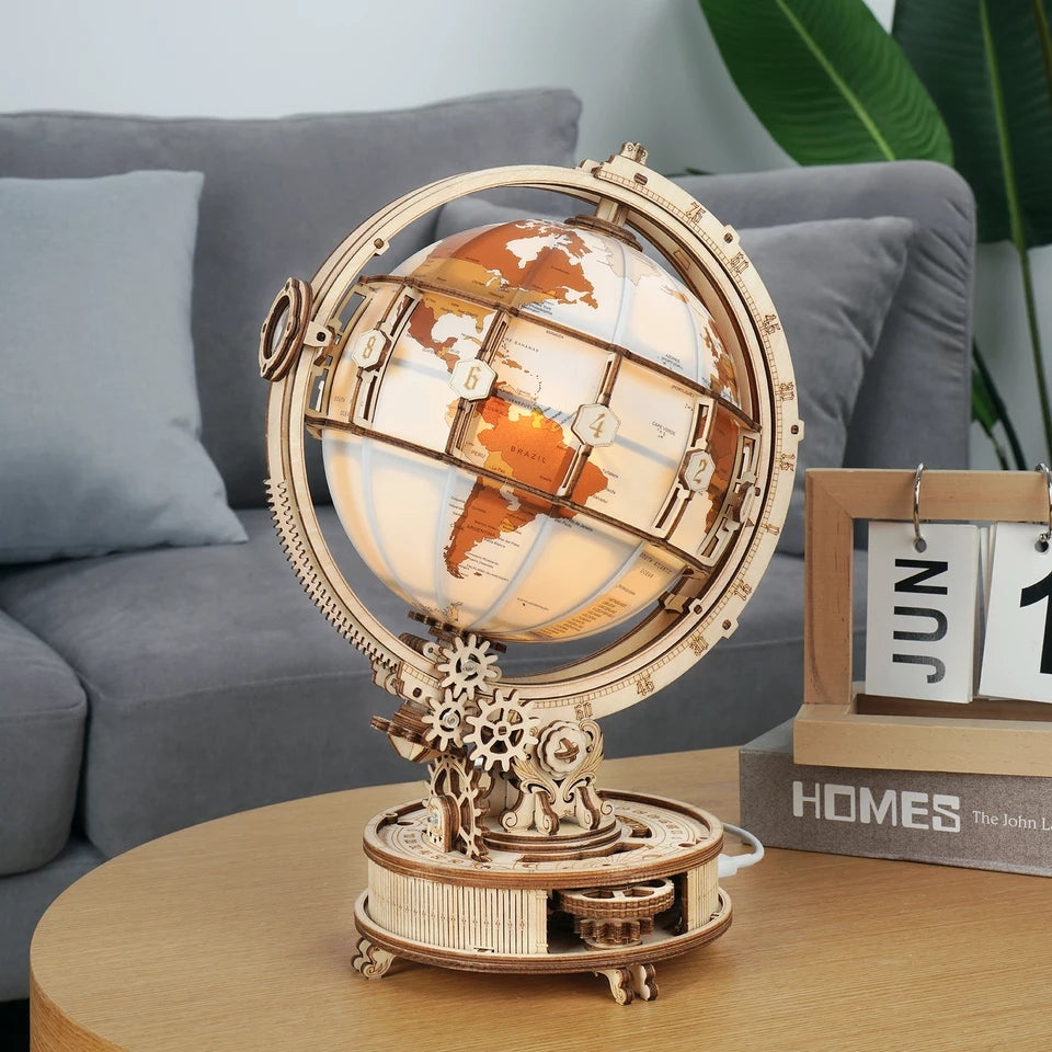 Wooden globe building block model 180pcs