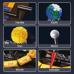 Solar system simulation earth revolution building block kit 865pcs